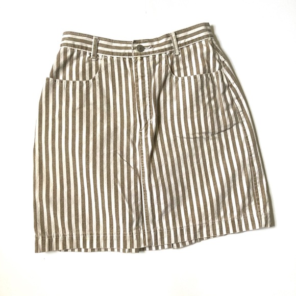 Vintage GAP striped skirt size 10 women’s cream - Picture 2 of 6